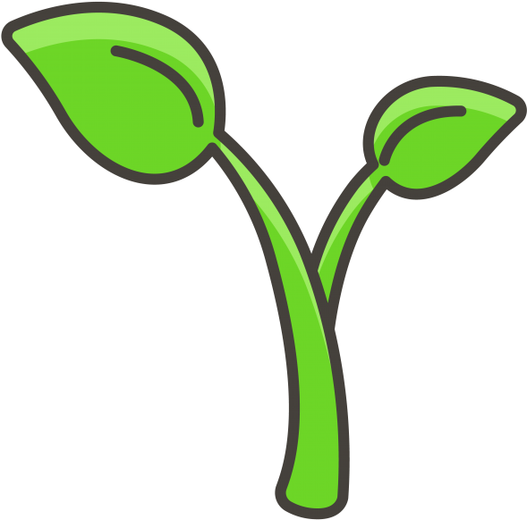 Seedling Emoji Icon - Icon Bibit Clipart (866x650), Png Download