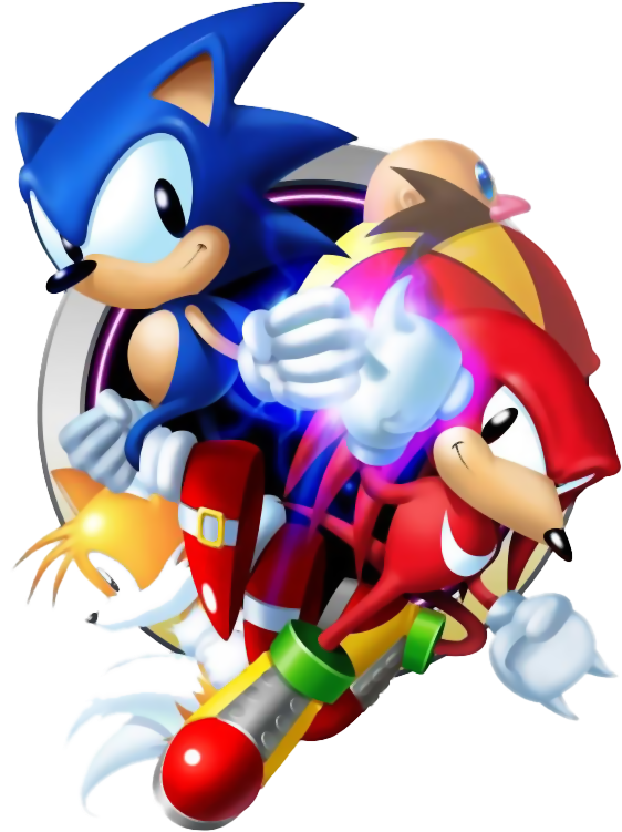 This Artwork 2007 Sega Corporation - Sonic The Hedgehog 3 And Knuckles Clipart (576x768), Png Download