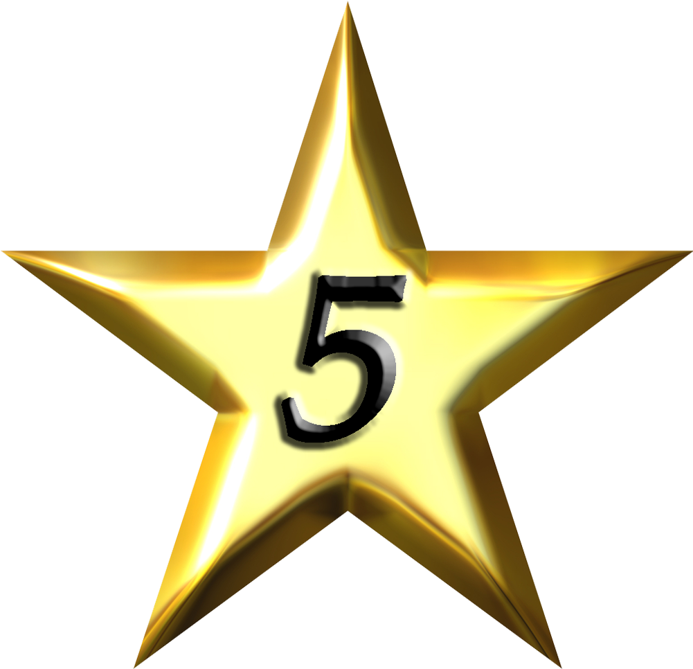 Dorable Gold Star Wall Decor Pictures - Gold Star Transparent Png Clipart (1000x1000), Png Download