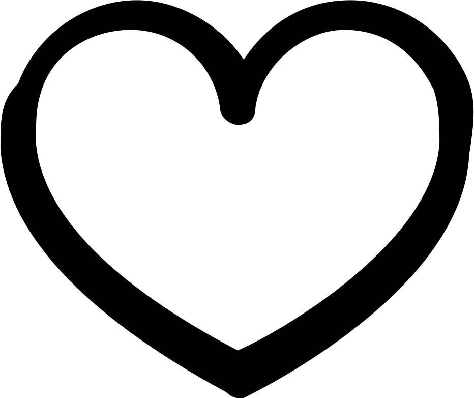 Png File Svg - Heart Outline Icon Png Clipart (932x782), Png Download