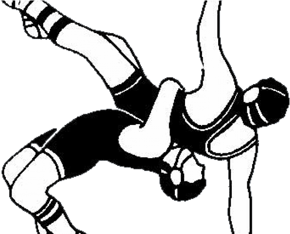 Wrestling Clipart High School Wrestling - Wrestling Clipart Black And White - Png Download (640x480), Png Download