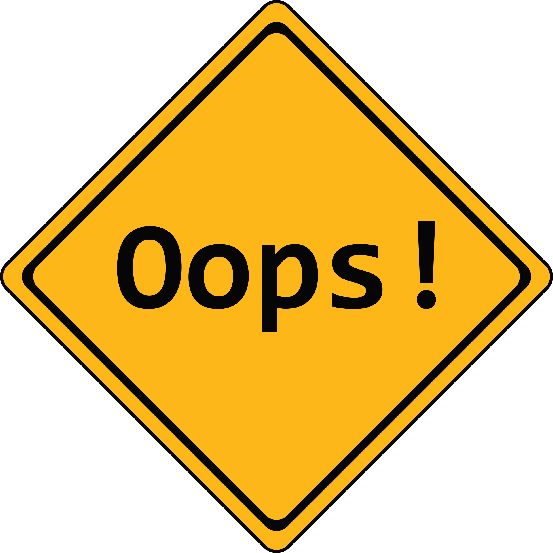 Http 404 - Oops Sign Transparent Background Clipart (1920x1920), Png Download