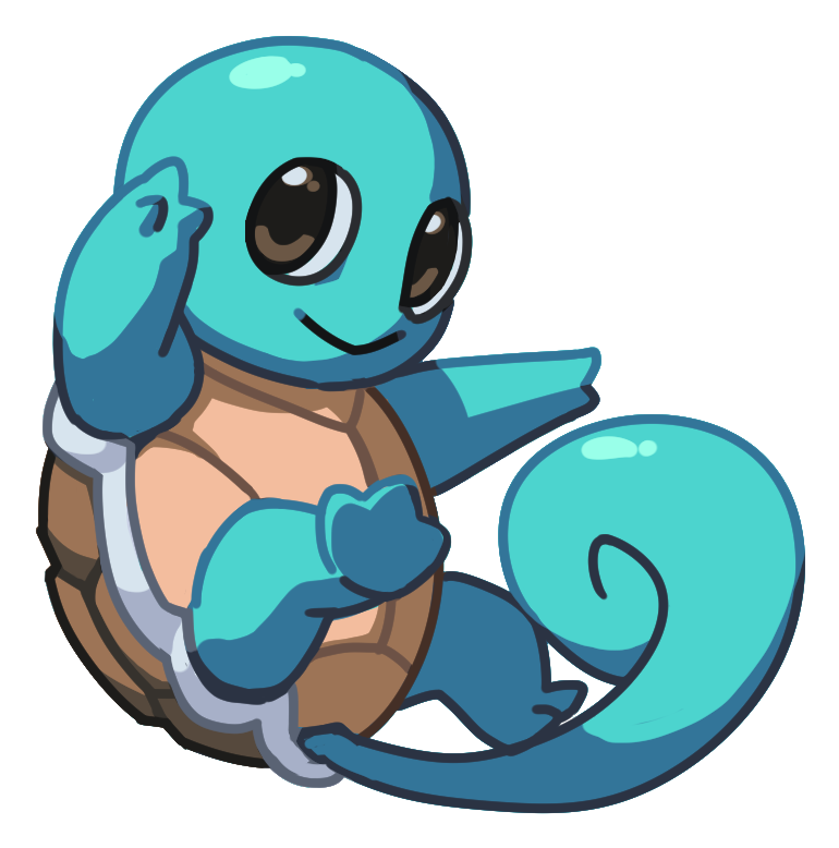 A Fake-sticker Squirtle - Cartoon Clipart (802x796), Png Download
