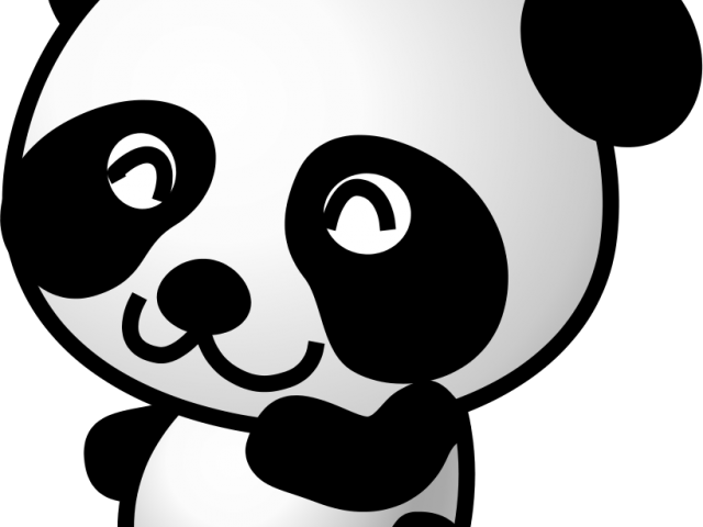 Giant Clipart Panda Bear - Panda Mignon Dessin Noir Et Blanc - Png Download (640x480), Png Download