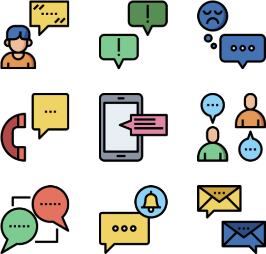 Message Bubbles Clipart (600x564), Png Download