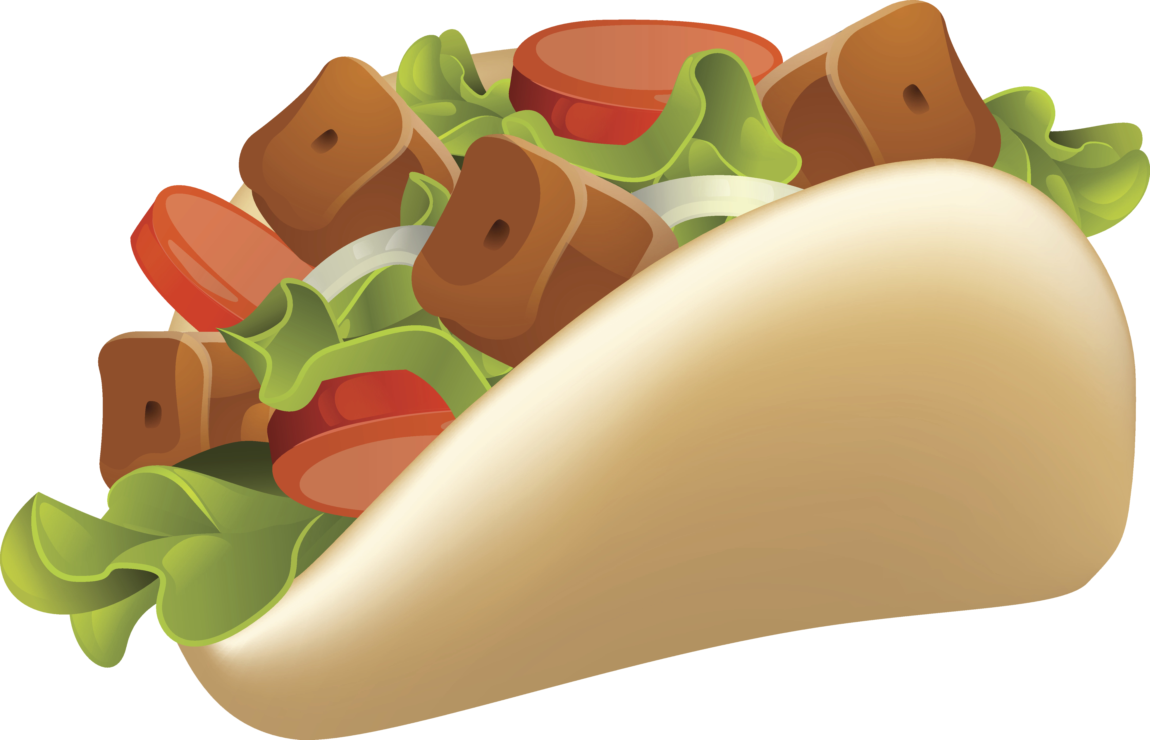 Kebab €3,00 - Cartoon Gyro Clipart (3932x2532), Png Download