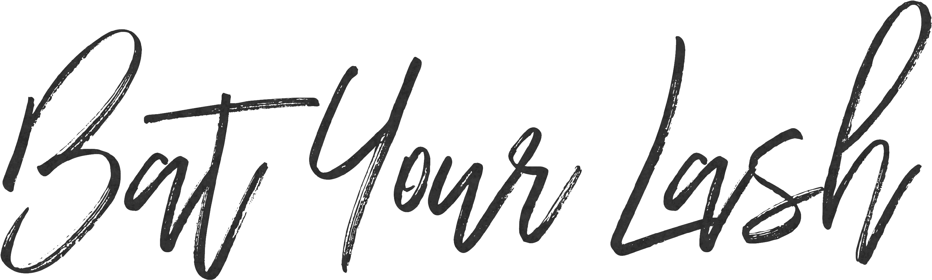 Bat Your Lash Logo - Calligraphy Clipart (3438x1158), Png Download