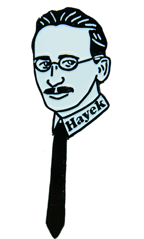 Friedrich Hayek Enamel Pin - Cartoon Clipart (600x600), Png Download