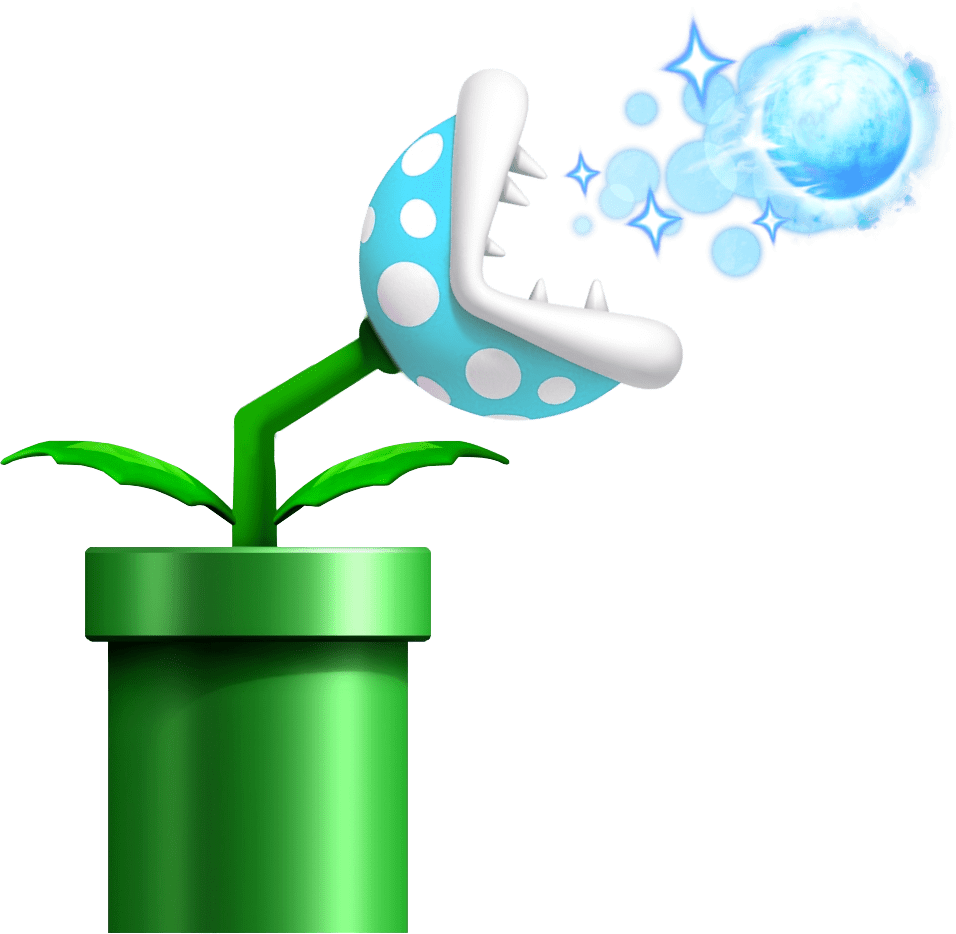 Super Mario Bros Venus Fire Trap - Super Mario Ice Piranha Plant Clipart (956x934), Png Download