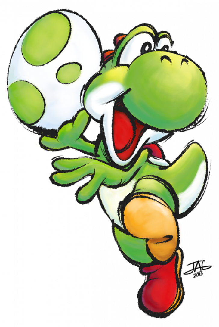 Yoshi Art Clipart (728x1086), Png Download