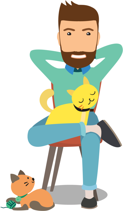 Order And Relax - Cartoon Clipart (960x960), Png Download