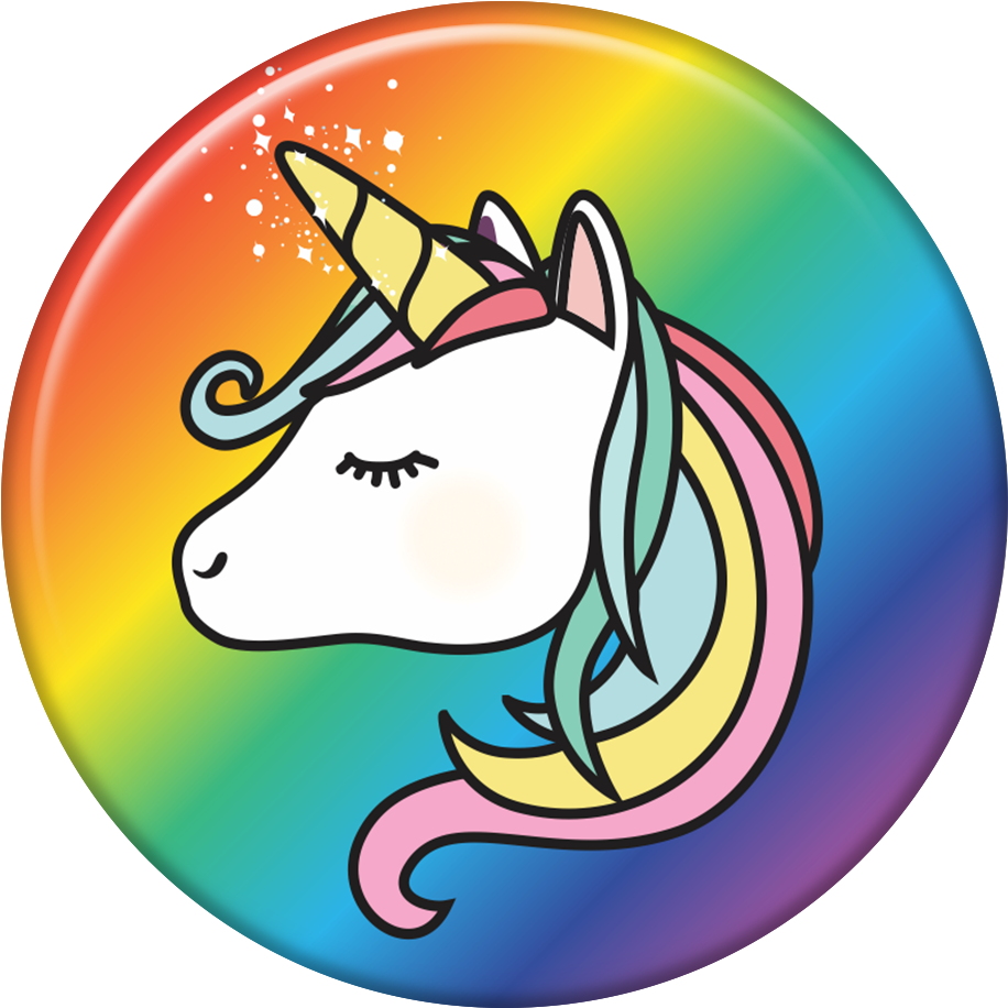 Pop Selfie Unicórnio Colorido Clipart (916x916), Png Download
