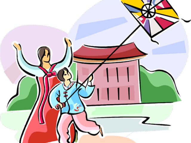 Korean Clipart Kite - Cartoon - Png Download (640x480), Png Download