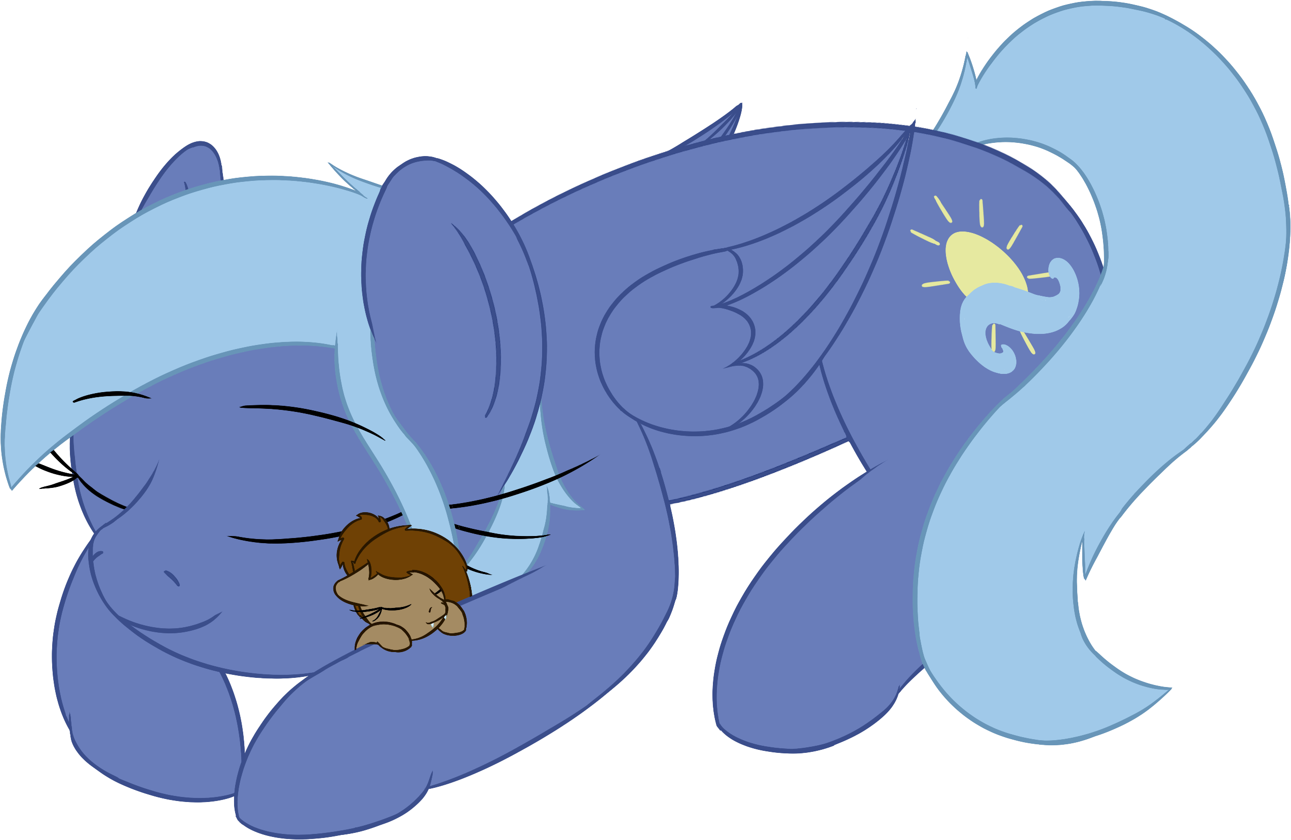 Yannerino, Bat Pony, Cute, Micro, Nap, Oc, Oc Only, - Cartoon Clipart (2612x1723), Png Download