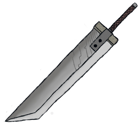 Cloud Buster Sword Png - Rifle Clipart (640x480), Png Download