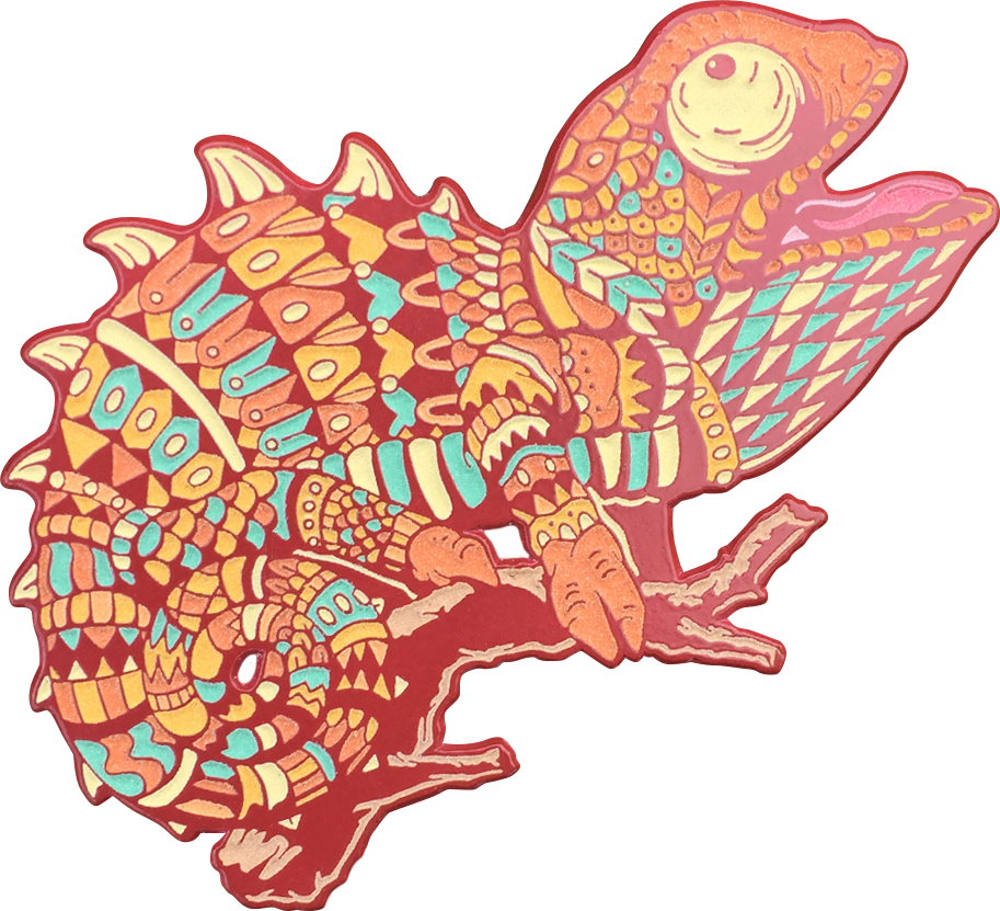 Ruby Chameleon Pin Clipart (913x831), Png Download