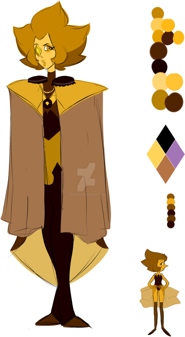 Golden Diamond And Golden Pearl By Katourd - Cartoon Clipart (709x1127), Png Download