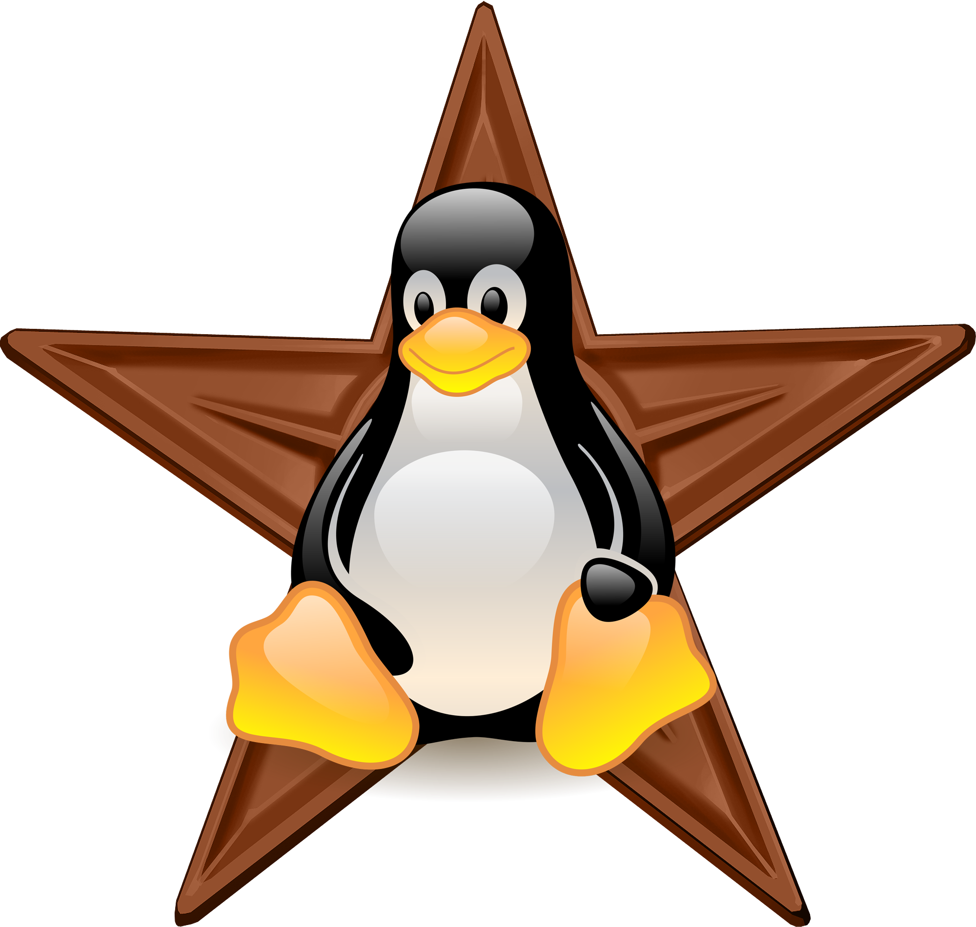 Linux Barnstar Hires - Tax Linux Clipart (2000x1900), Png Download