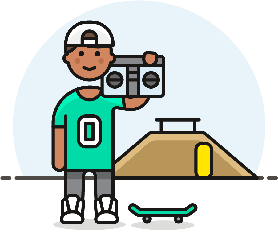 22 Boombox Male African American - Cartoon Clipart (1025x1148), Png Download