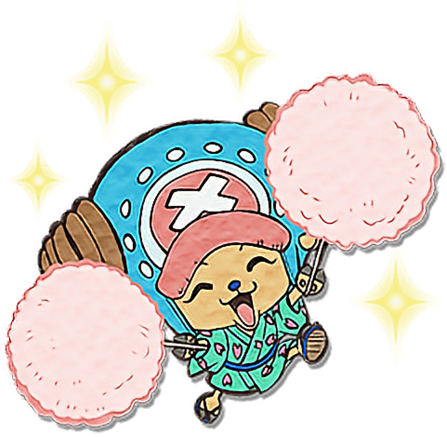#onepiece #chopper #cute #summer #happy #colorful - One Piece Sticker Png Clipart (1024x946), Png Download