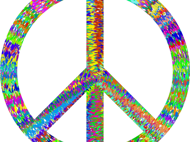 Peace Symbol Clipart Groovy - Peace Symbols - Png Download (640x480), Png Download