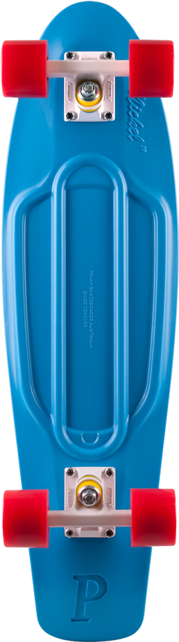 Transparent Penny Boards - Penny Board Blau Rot Clipart (922x1024), Png Download