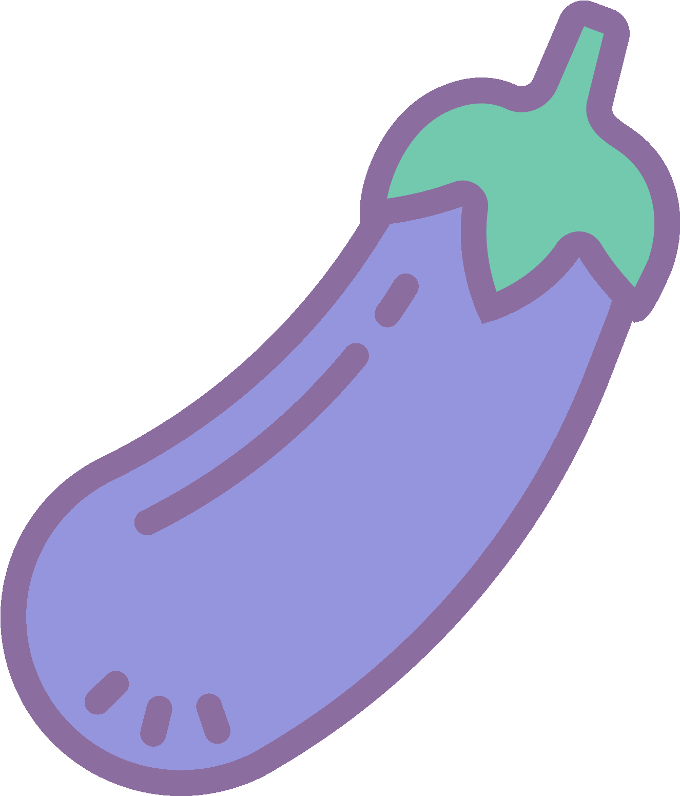 It's A Logo Of An Eggplant Clipart (1600x1600), Png Download