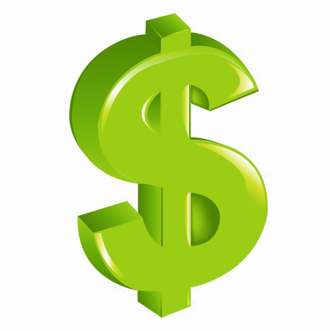 Green Dollar Transparent Image - Dollar Signs No Background Clipart (650x651), Png Download