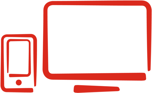 Icon Of A Smartphone And A Monitor, Demonstrating Our Clipart (768x768), Png Download