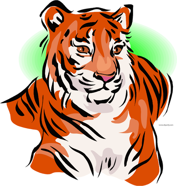 Cartoon Tiger, Clip Art, Illustrations, Pictures - Tiger Clipart Free - Png Download (610x640), Png Download