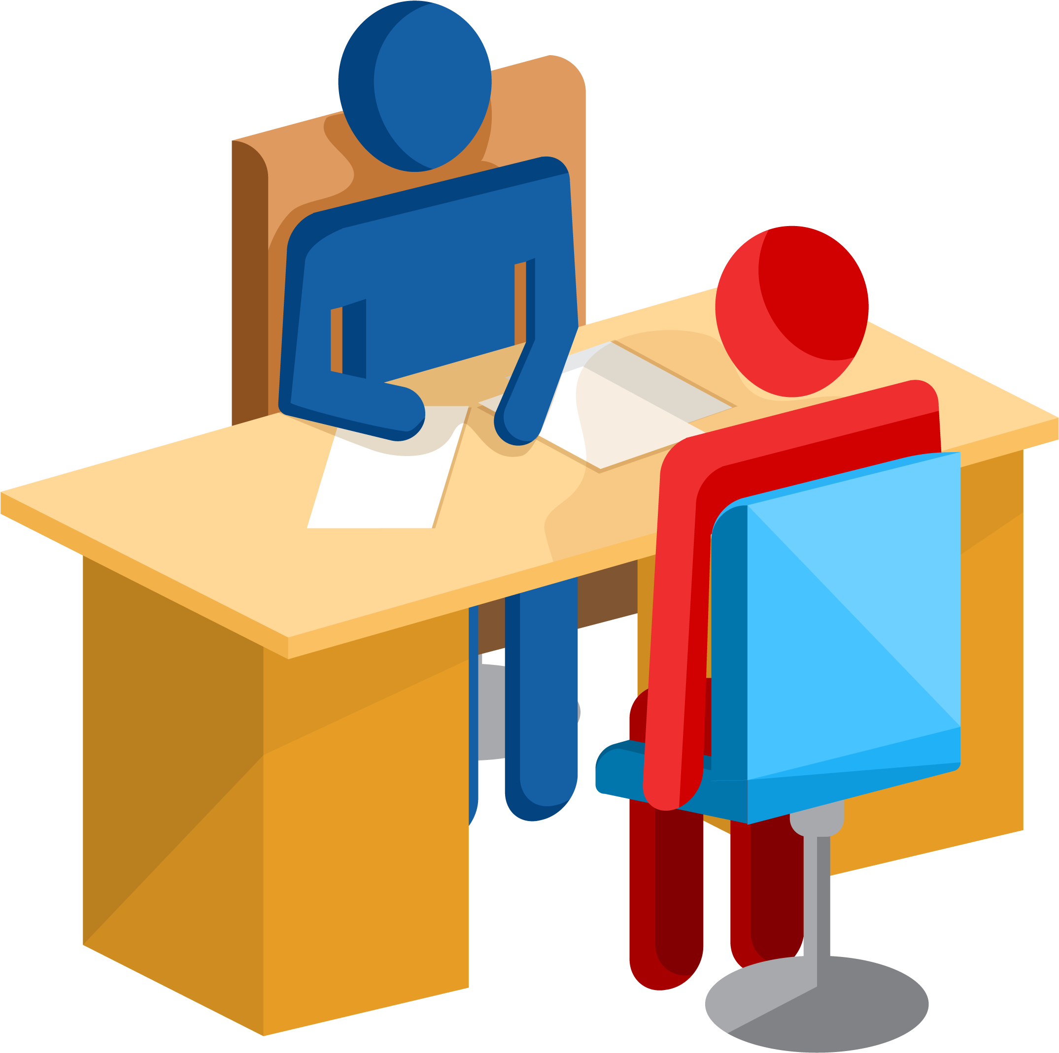 Interview 1 With Recruiter Illustration Clipart Full Size Clipart