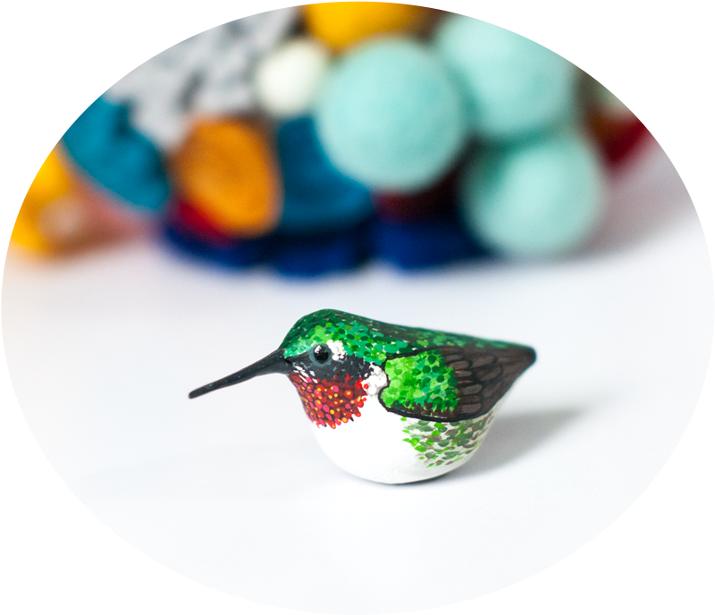 Ruby-throated Hummingbird Miniature One Wilderness Clipart (1200x800), Png Download