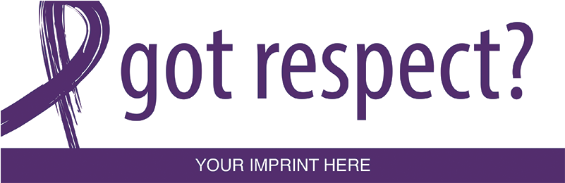 Domestic Violence Awareness Bumper Stickers Got Respect - Avg Clipart (800x800), Png Download