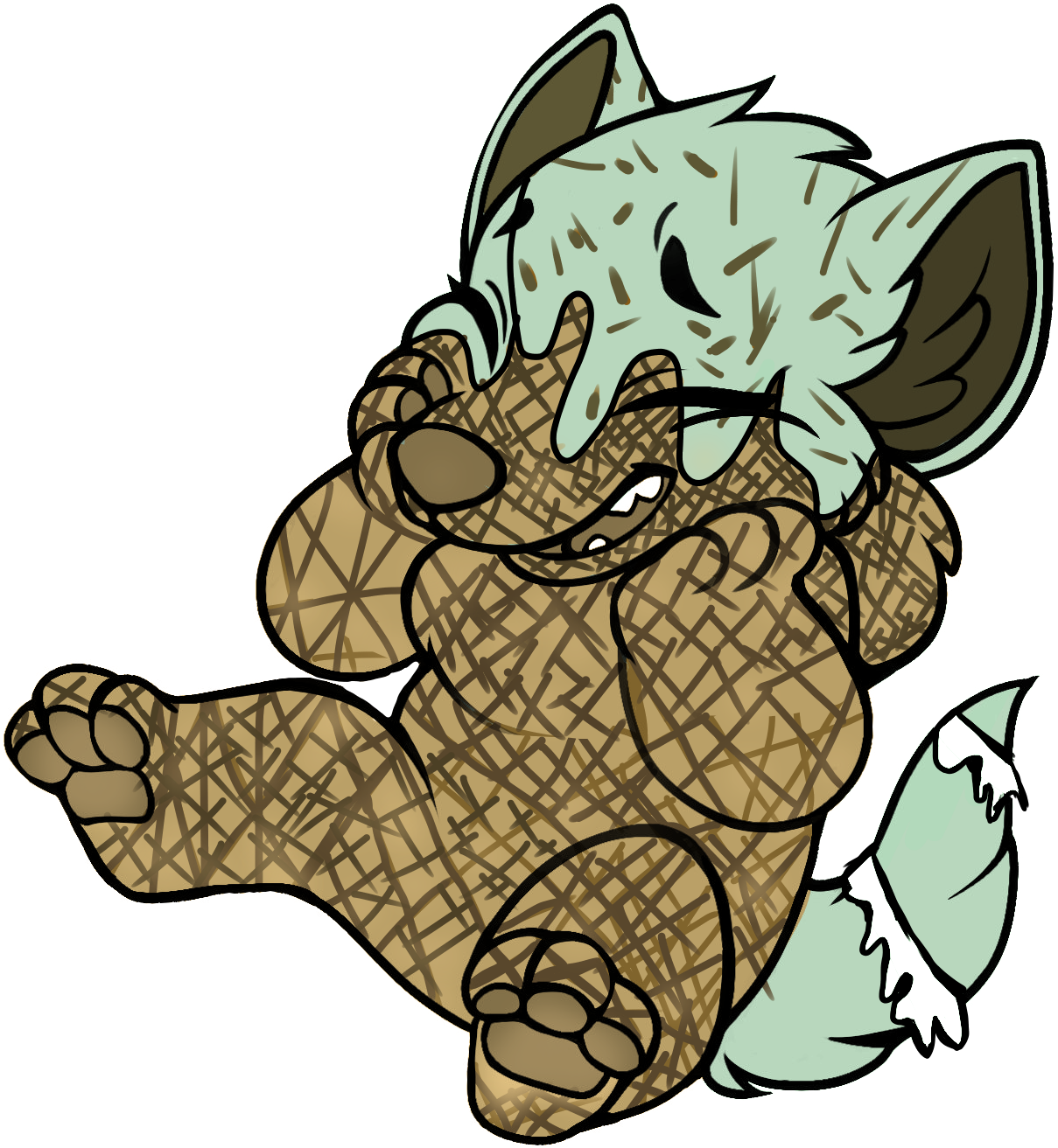 Mint Icecream Hyena Clipart (1350x1350), Png Download