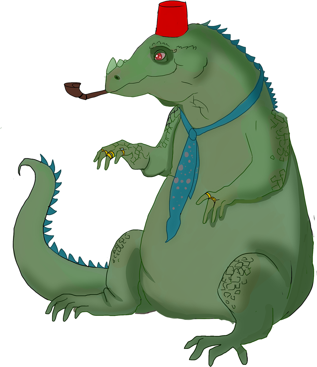 Went To The Zoo, Got Inspired, Have A Rhinoceros Iguana - Cartoon Clipart (1200x1650), Png Download