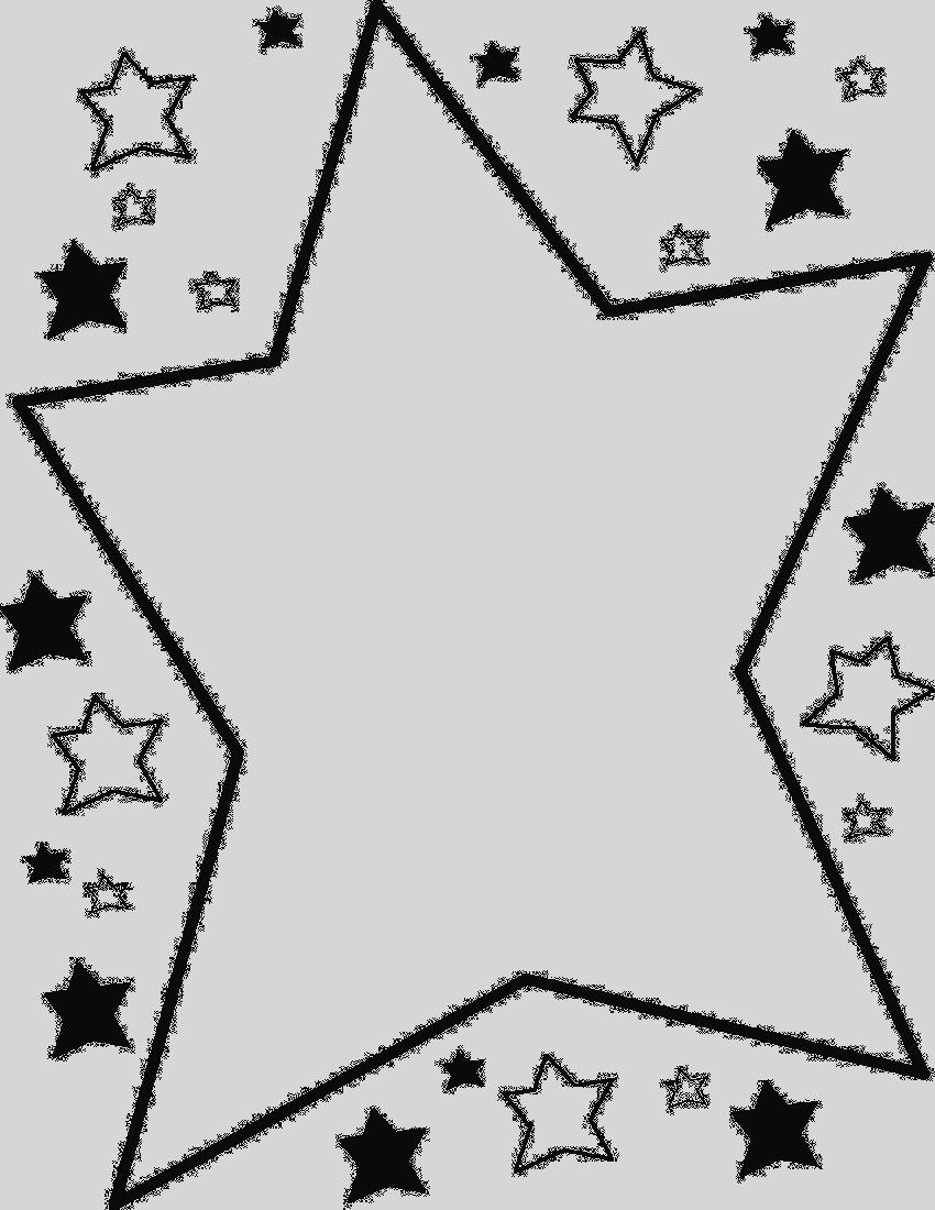 Free Clip Art Borders Stars Free Clipart Stars Borders - Clip Art Star Border Black And White - Png Download (850x1100), Png Download