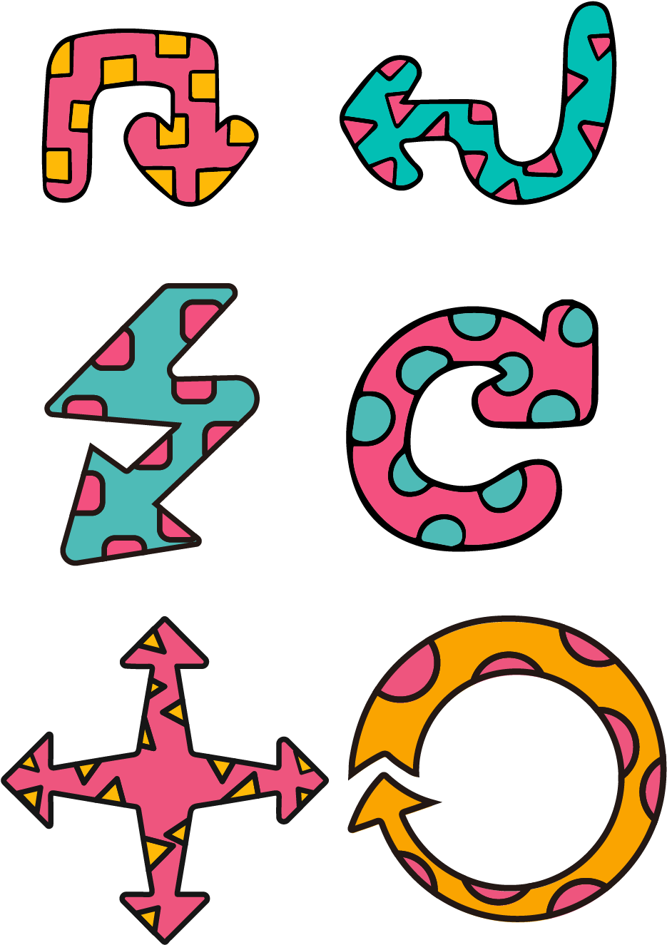 Color Style Personality Arrow Ai Vector 02 Png And Clipart (1024x1370), Png Download