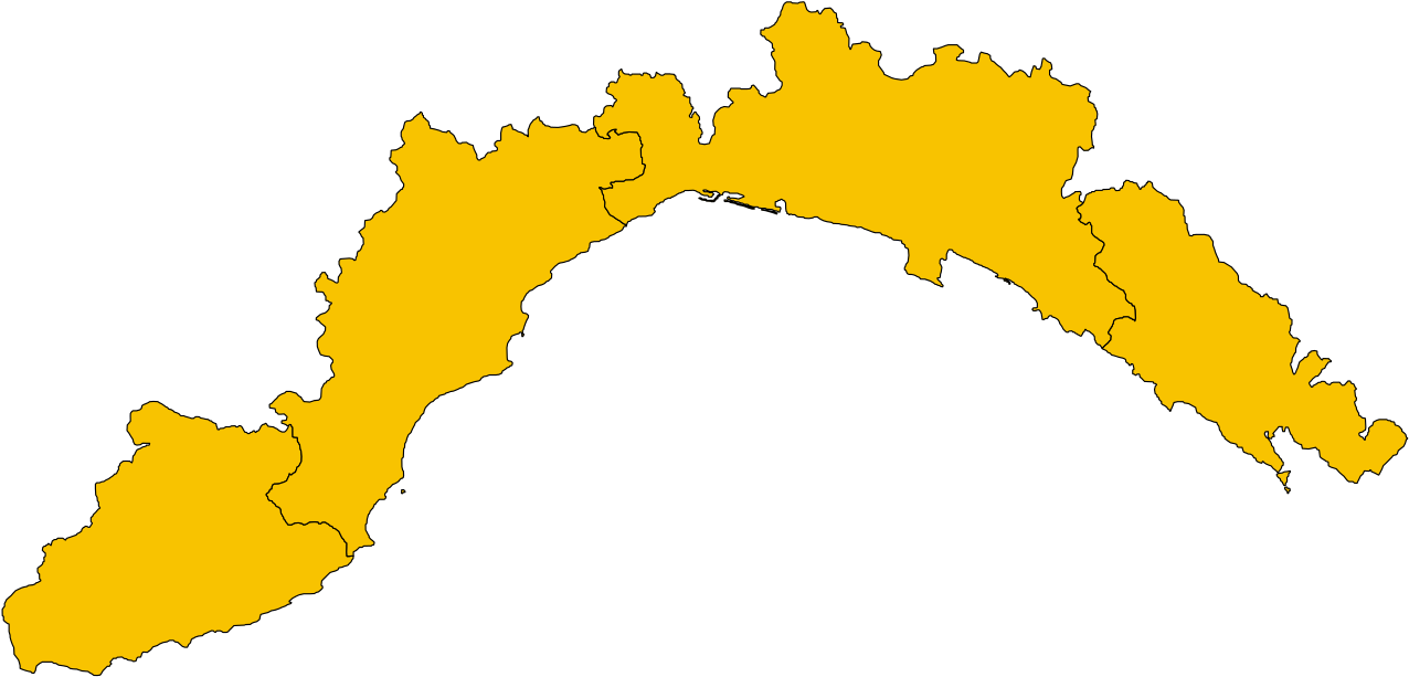 Map Of Region Of Liguria, Italy - Arpal Clipart (1280x622), Png Download