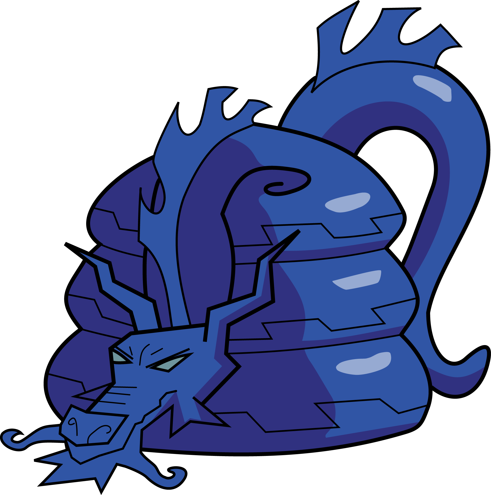 Sapphire Dragon - Illustration Clipart (2000x2014), Png Download