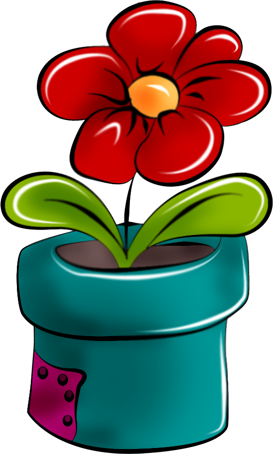 This Site Contains Information About Flower Clipart - Dibujo Maceta Con Flores - Png Download (549x912), Png Download