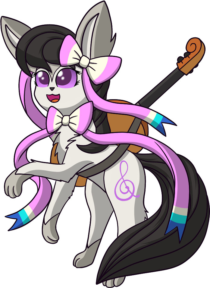 Scramjet747, Bow, Cello, Crossover, Ninfia, Nymphia, - Cartoon Clipart (1000x1000), Png Download