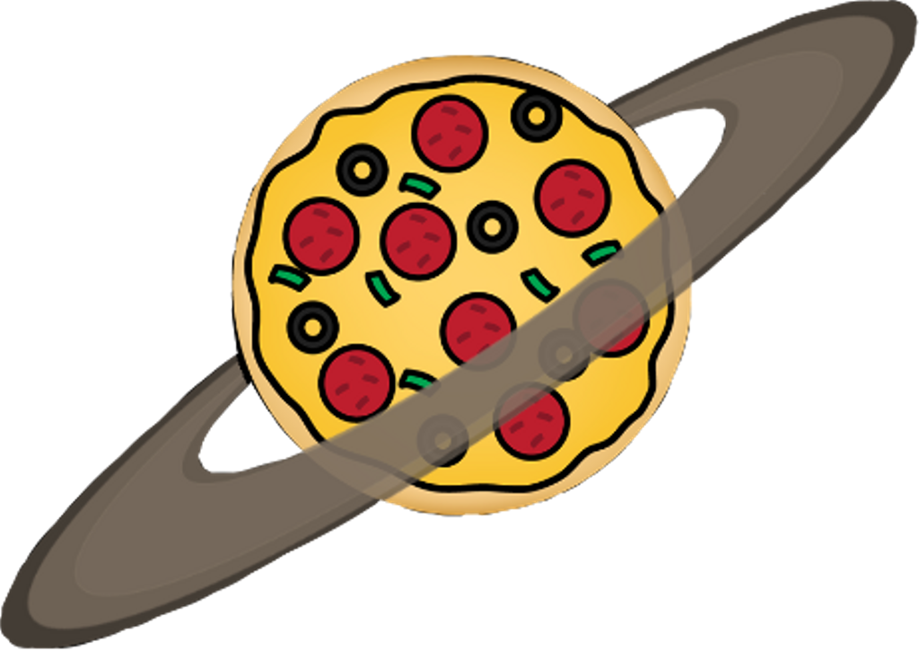 #pizza #pizzalover #space #planets #saturn - Pizza Clipart (1024x725), Png Download