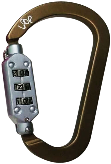 Carabiner Clip Combination Lock - Carabiner - Png Download (1159x655), Png Download