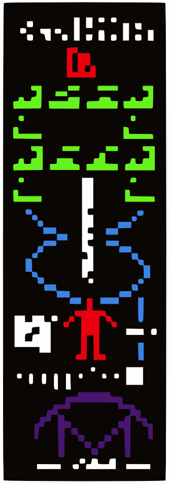Arecibo Message - Arecibo Message Lego Clipart (707x1000), Png Download