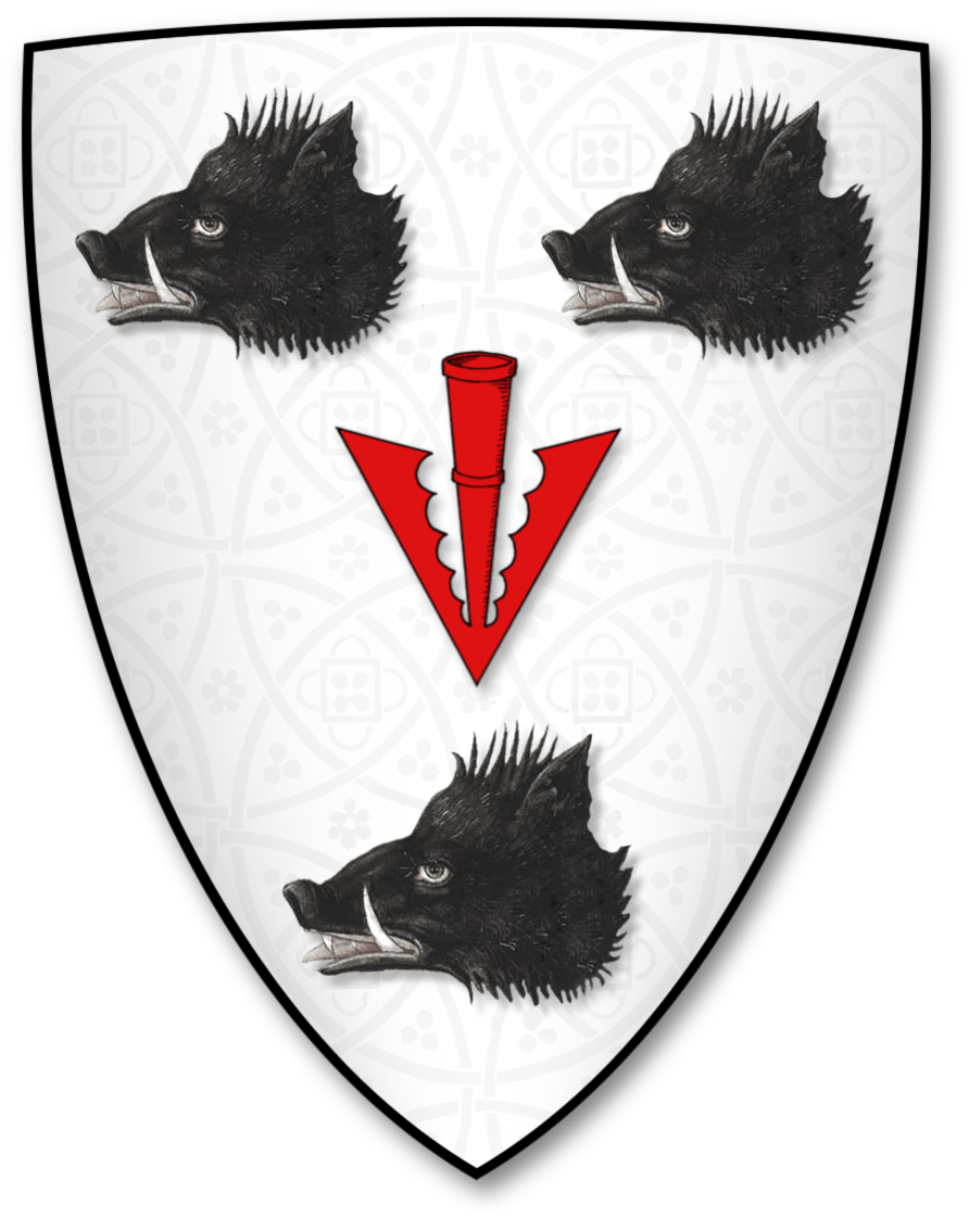 Armorial Bearings Of The Reading Family Of Underley, - Boar Clipart (1200x1200), Png Download