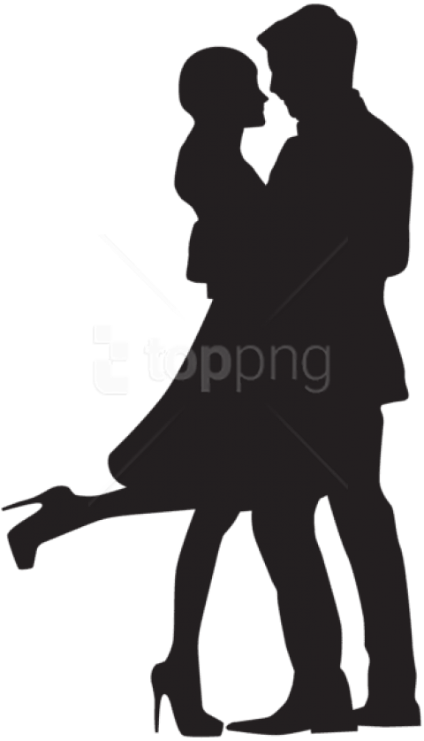 Free Png Download Couple In Love Silhouette Png Png - Couple In Love Silhouette Clipart (480x838), Png Download