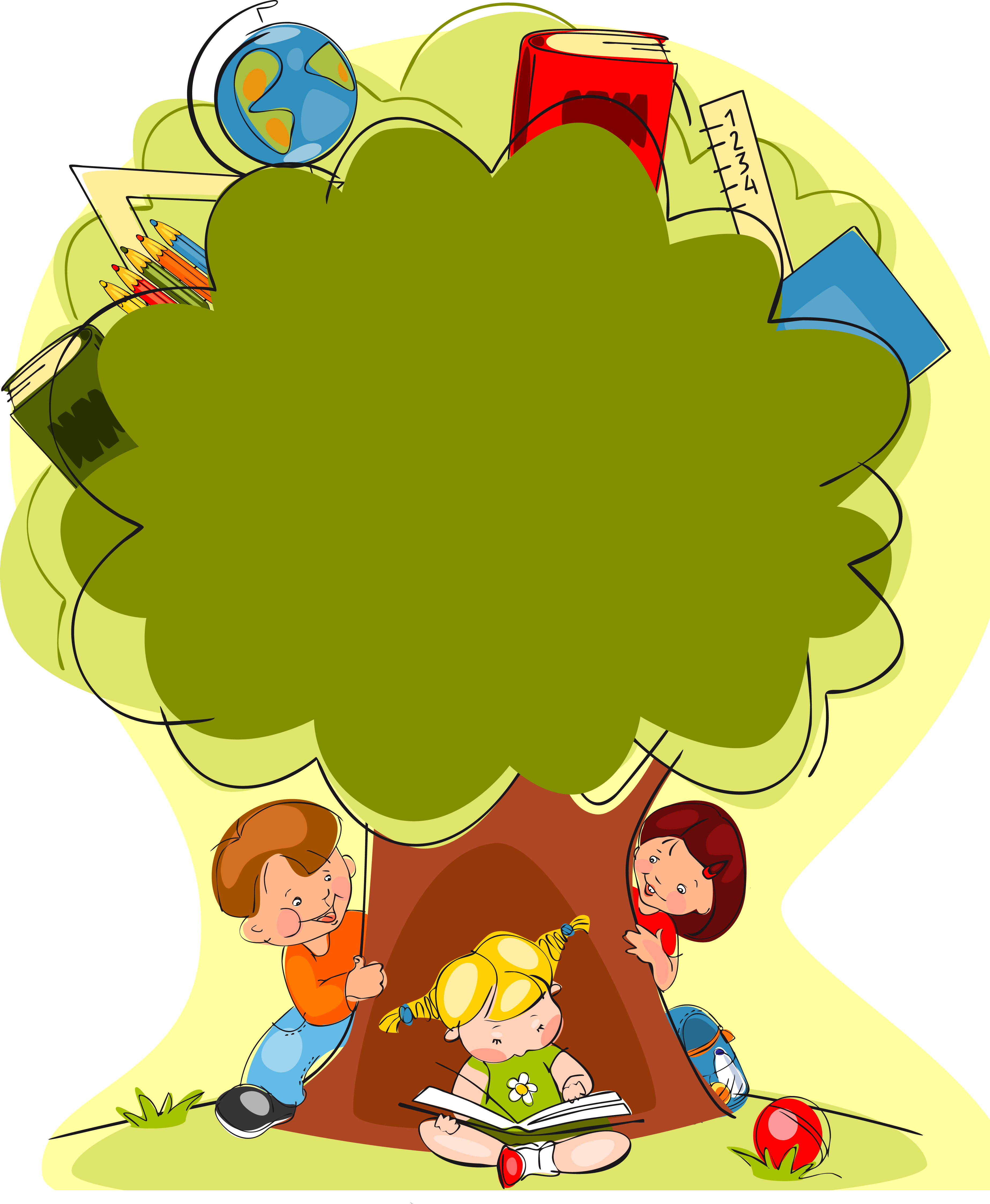 Drawing Schools Illustration - Children School Backgrounds Clipart (3693x4493), Png Download