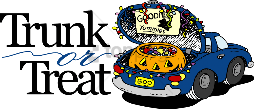 Free Png Do You Have Your Costumes Ready For Trunk - Halloween Trunk Or Treat Clipart (850x366), Png Download