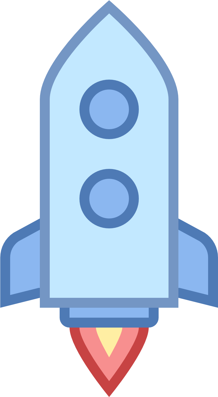 Launched Rocket Icon Clipart (1600x1600), Png Download