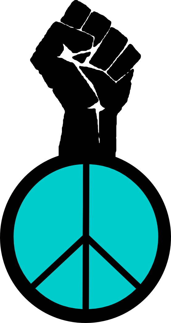 Occupy Wall Street Fight Power Peace Fist Robin Egg - Symbol Justice And Peace Clipart (555x1044), Png Download